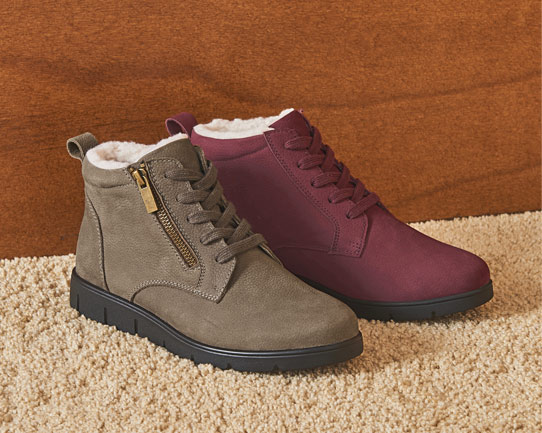 Boots femme fourrés Thermolactyl, zippés côté