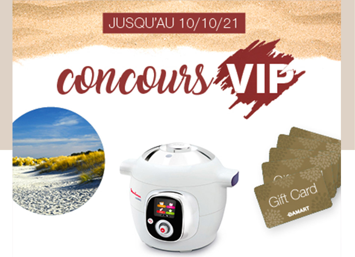 Concours VIP jusqu'au 10/10/21