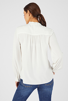 Blouse col volanté