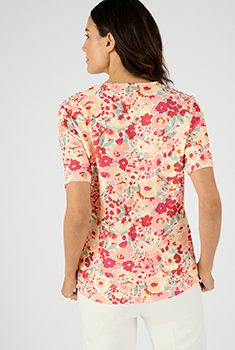 T-shirt maille interlock reliéfée