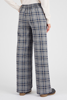 Pantalon enfilable à carreaux