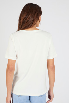 T-shirt brodé pur coton