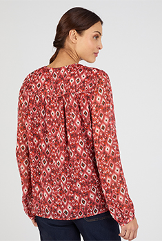 Blouse en voile imprimé