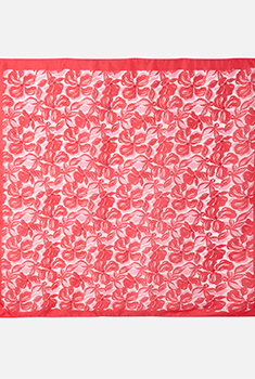 Foulard fleuri pure soie