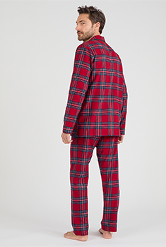 Pyjama en flanelle grattée pur coton