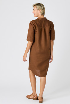 Robe caftan mélange lin