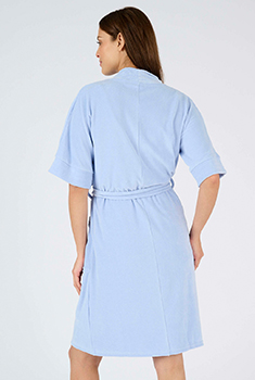 Robe de chambre forme kimono, maille bouclette