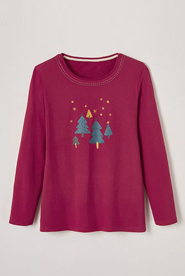 T-shirt pyjama maille jersey pur coton peigné