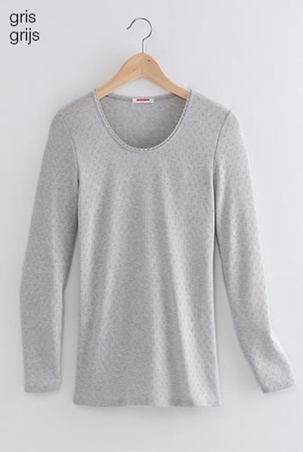 T-shirt manches longues détail picots Thermolactyl®