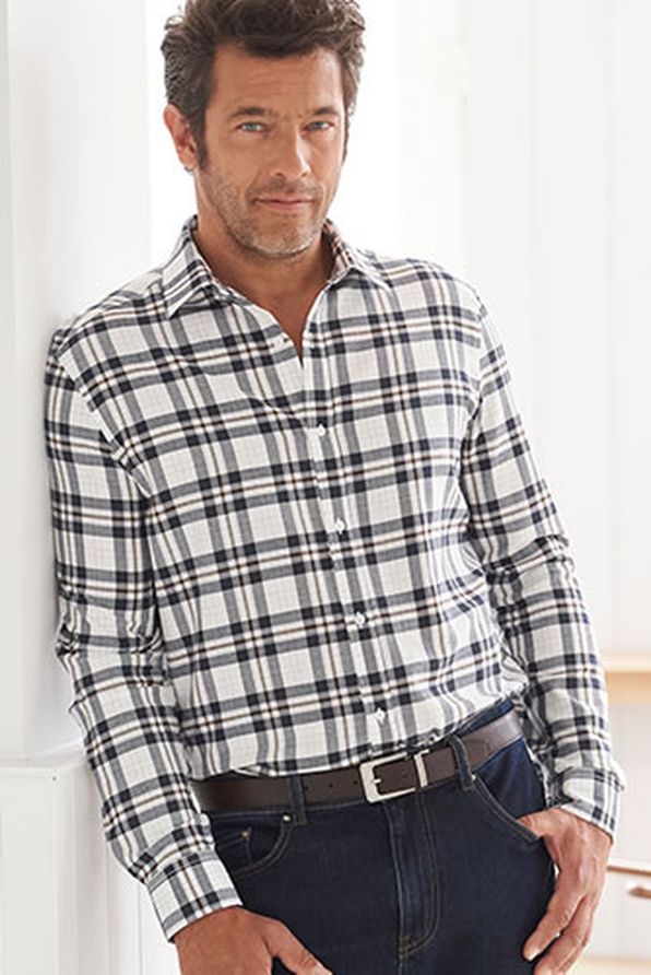 Chemise Carreaux légèrement gratté