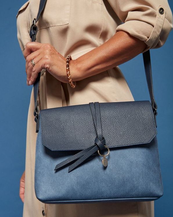 Sac bi-matière boucle fantaisie