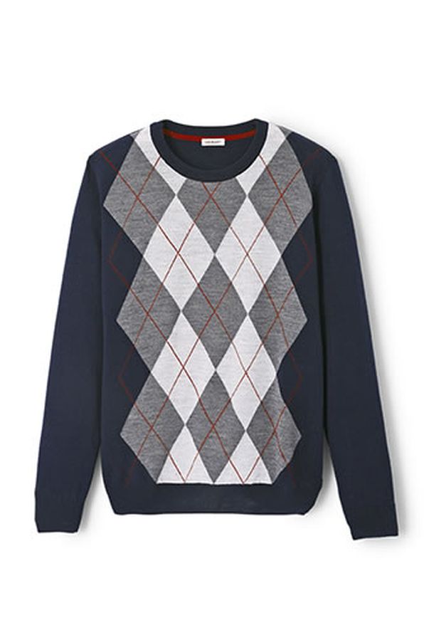 Pull jacquard laine mélangée