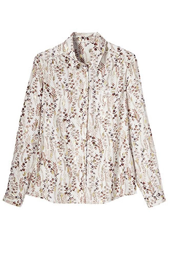 Chemisier doux et fluide motif brillant