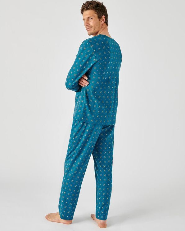 Pyjama boutonné maille jersey pur coton peigné