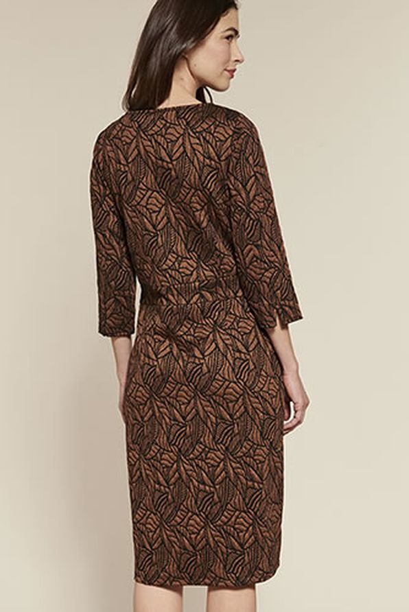 Robe maille jacquard effet reliéfé brillant