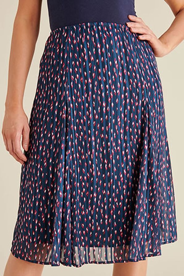 Jupe voile imprimé biais brillant