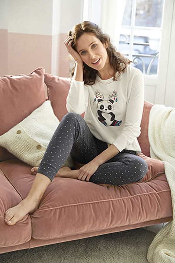 T-shirt pyjama maille jersey pur coton peigné