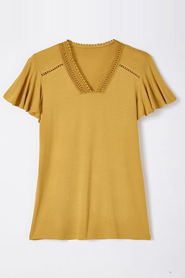 T-shirt fluide détail macramé