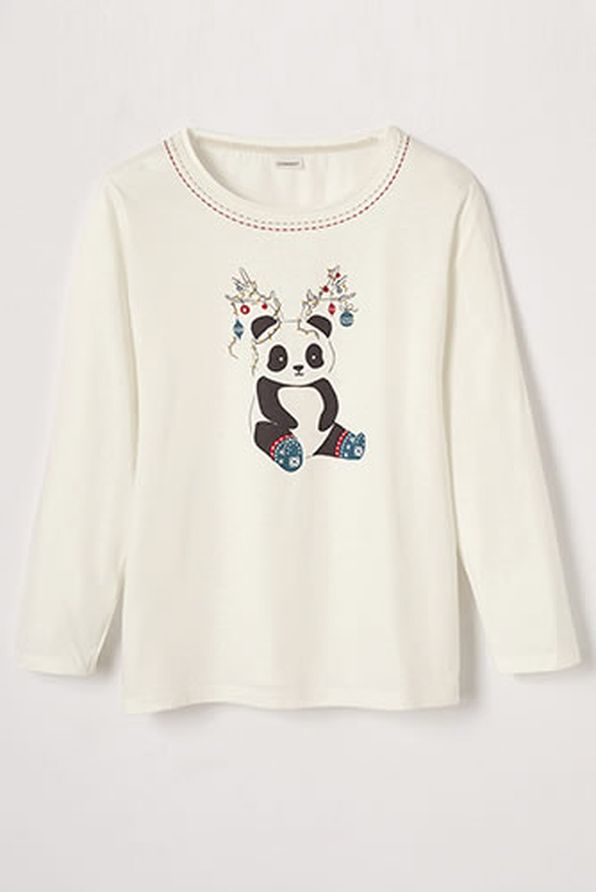 T-shirt pyjama maille jersey pur coton peigné