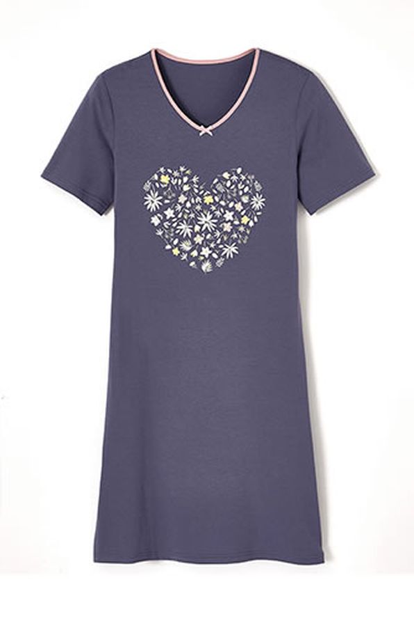 Lot de 3 chemises de nuit jersey pur coton peigné