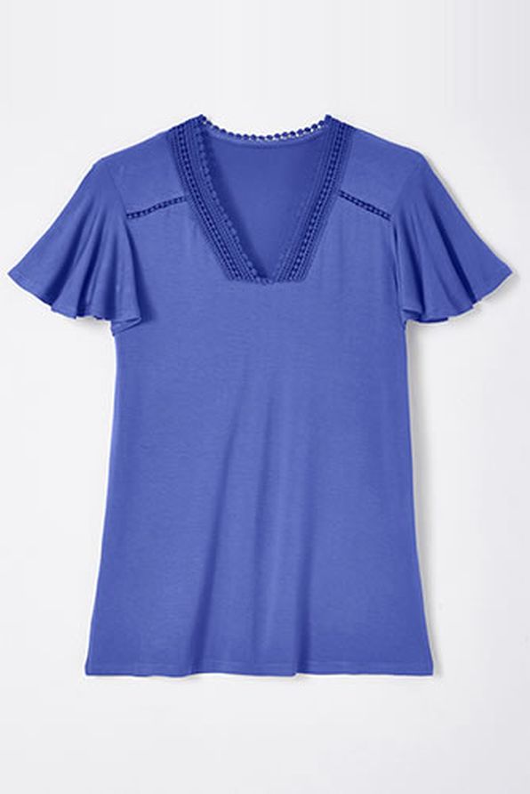 T-shirt fluide détail macramé