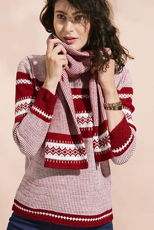 Pull maille jacquard brillante Thermolactyl®