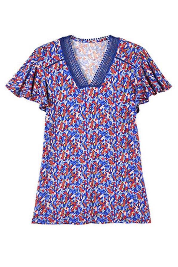 T-shirt fluide détail macramé