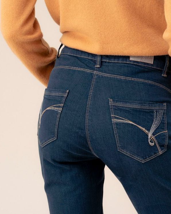 Jean 5 poches «ventre plat» Perfect Fit by Damart® Taille haute