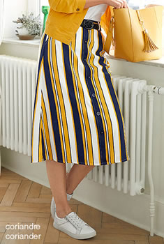 Jupe rayé esprit “bayadère”