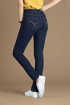 Jean 5 poches «ventre plat» Perfect Fit by Damart® Coupe slim
