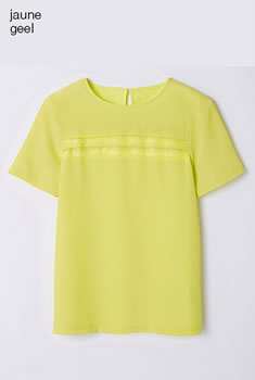 T-shirt bi-matière fantaisie