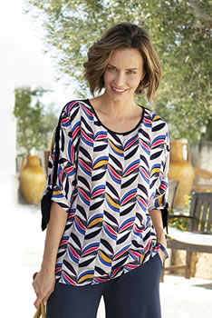 Blouse Crêpe imprimé graphique