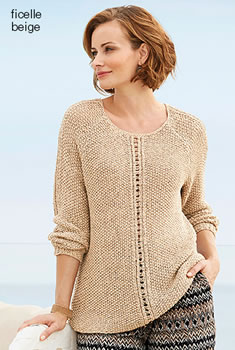 Pull léger maille ruban