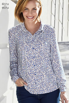 Chemisier maille chaude imprimée