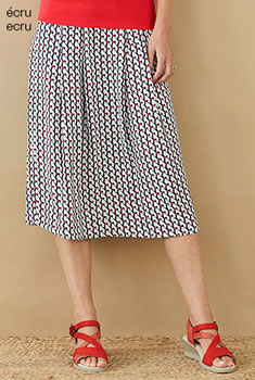 Jupe fluide imprimé graphique