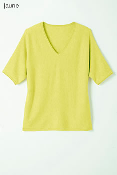 Pull brillant manches courtes