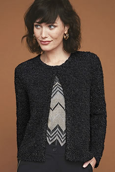 Cardigan maille douce et moelleuse fil brillant