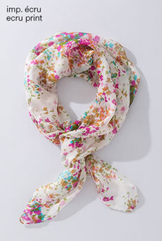 Foulard pure soie imprimée
