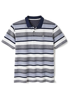 Polo maille piquée rayée