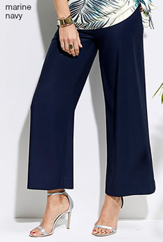 Pantalon jambes larges plis marqués