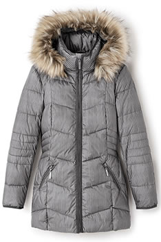 Parka rayée déperlante doublure Thermolactyl®