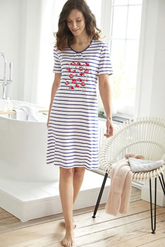 Lot de 3 chemises de nuit pur coton peigné