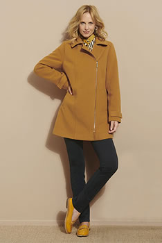 Manteau zip asymétrique