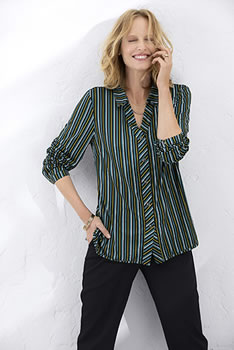 Chemisier maille chaude rayée