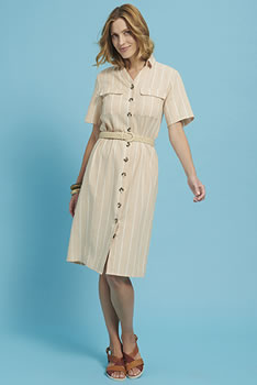Robe chemisier rayé