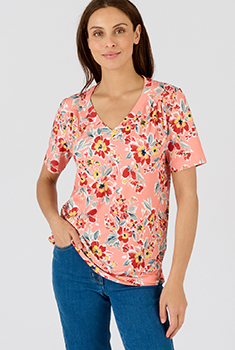 T-shirt fleuri *fibres viscose Lenzing™ EcoVero™
