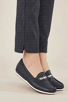 Mocassins cuir de chèvre souple - 2 cm