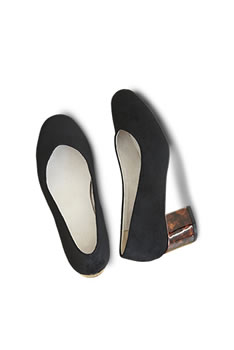 Escarpins aspect nubuck talon fantaisie