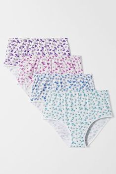 Lot de 4 culottes imprimé fleuri