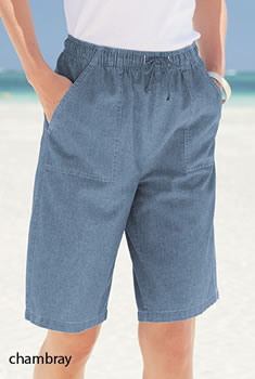 Bermuda - Toile chambray pur coton